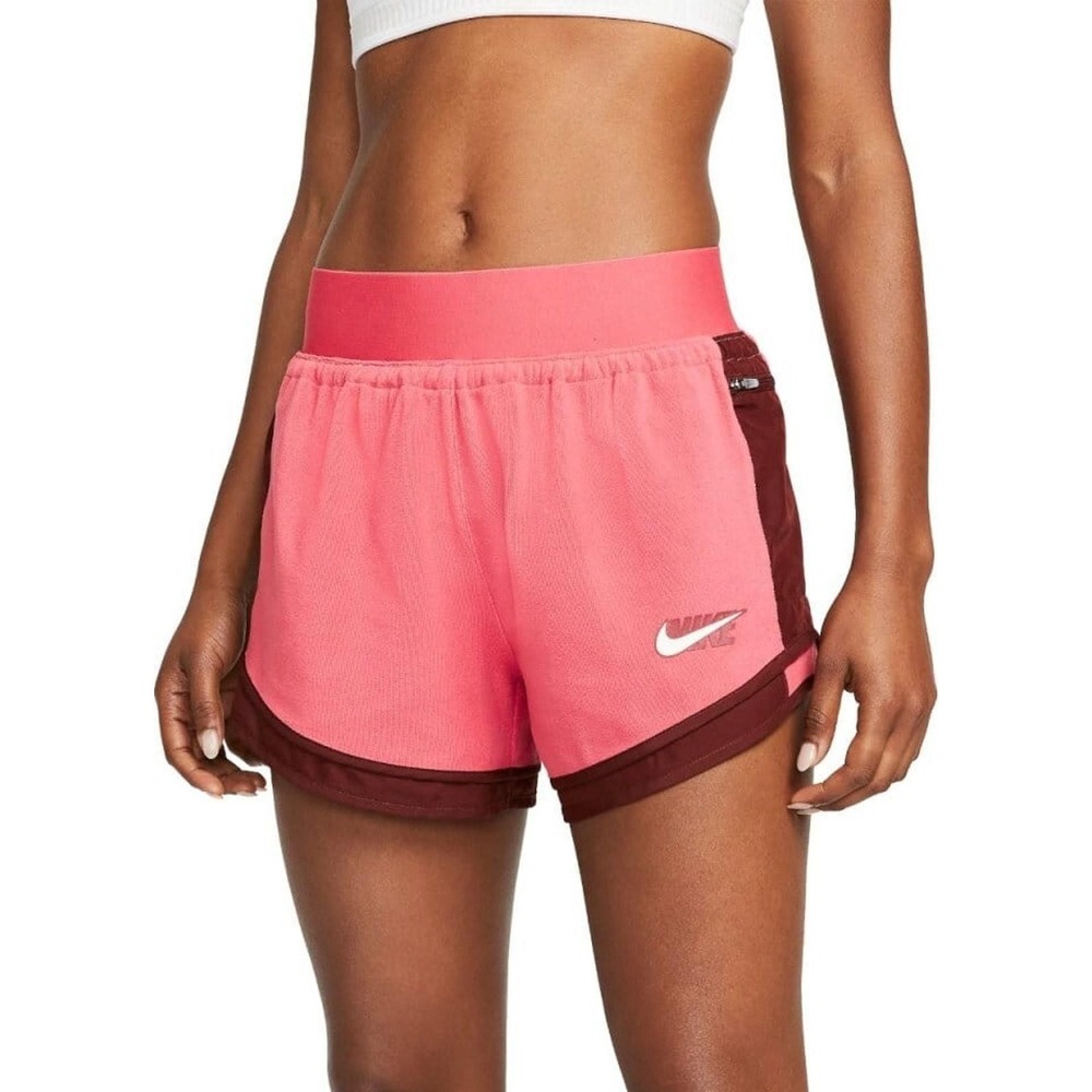 Nike Dri-FIT Icon Clash Tempo Luxe Womens 4in Running Shorts Pink Small